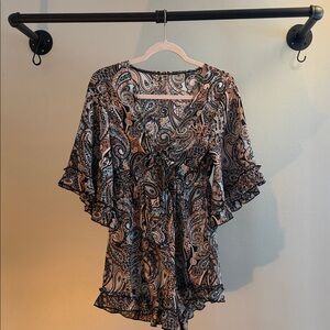 Paisley Print Women's Romper